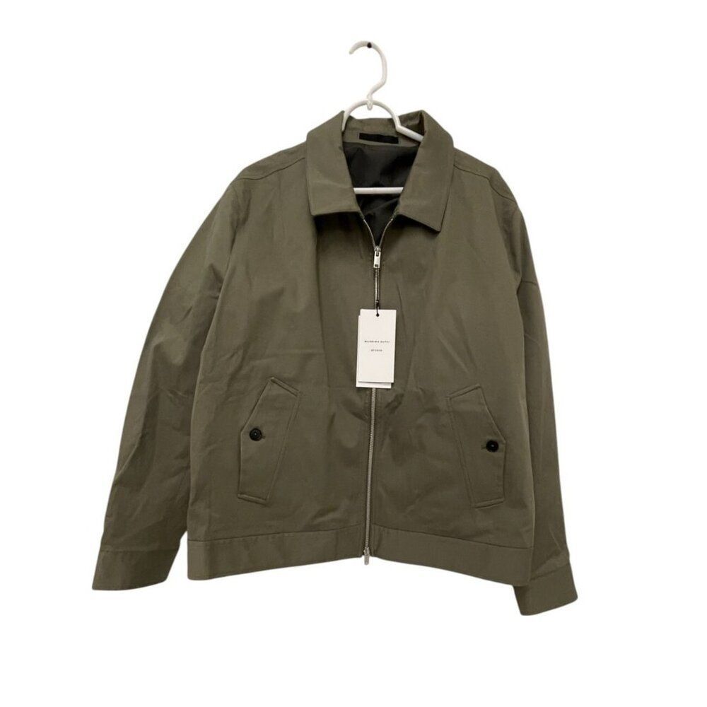 Massimo Dutti Studio Mens Jacket XL Zip Brown Cotton Long Sleeve 8124/820 NWT - Picture 2 of 10